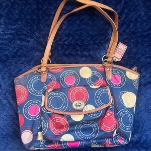 Coach “Leah" medium shoulder bag/tote